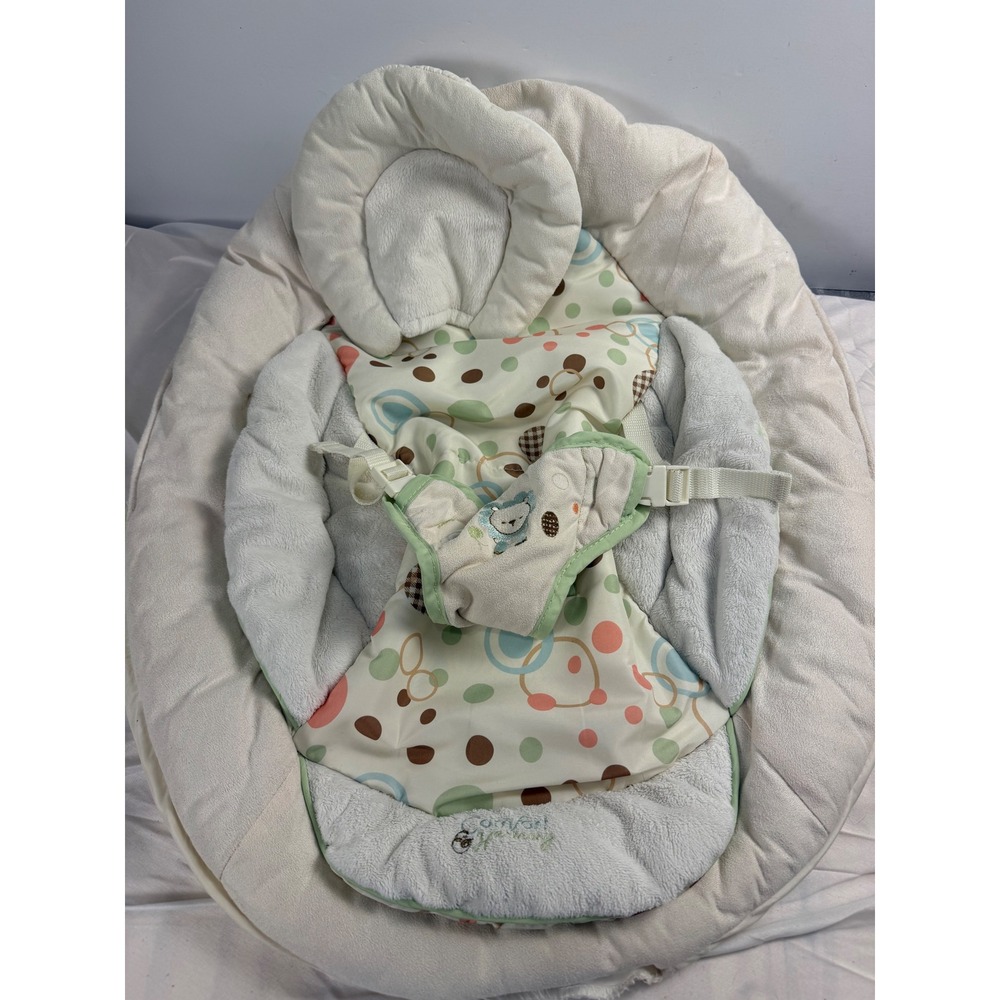 Comfort & Harmony Baby Bouncer Replacement Cover Polka Dot Lion Plush Cream